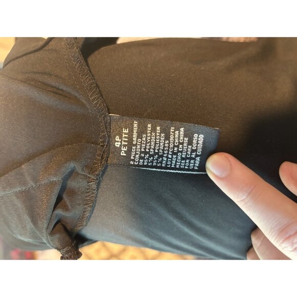 Perceptions Petite NWT Black 3/4 Sleeve Cropped Open Front Shrug Cardigan Sz 4P - Picture 5 of 9